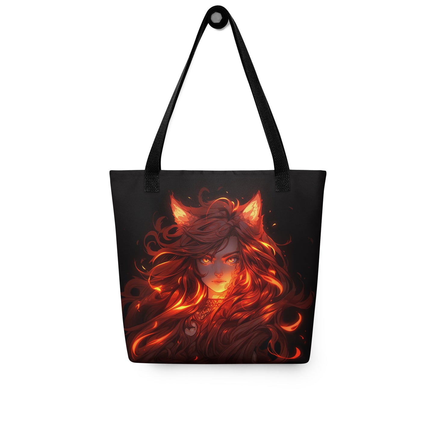 Tote Bag - Digital art Fox Fire Lady