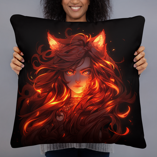 RED FOX FiRE GIRL - Basic pillow